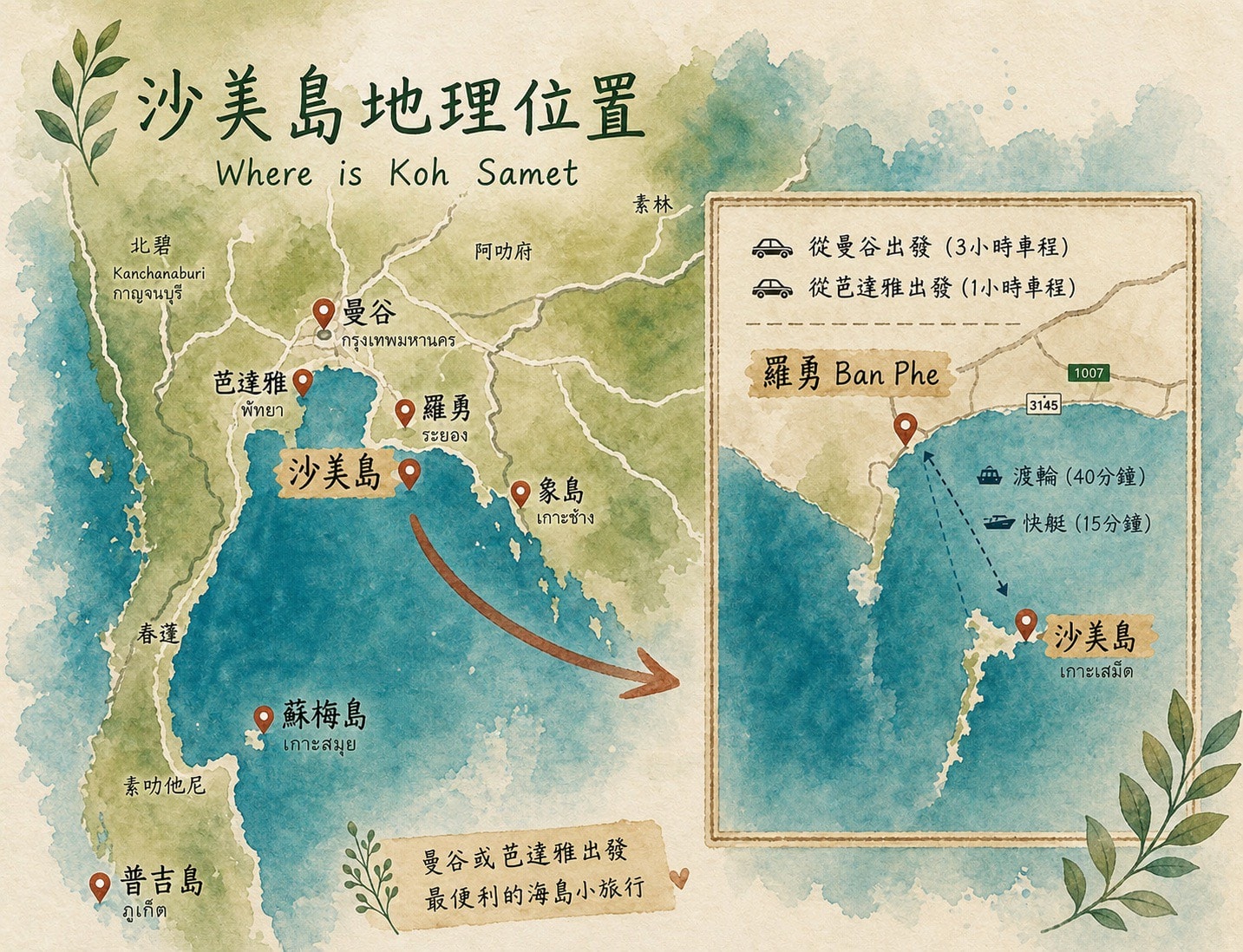 睡醒在沙美島最美海岸線,14處海灣開箱攻略 - 第3張圖 睡醒在沙美島最美海岸線,14處海灣開箱攻略